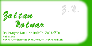 zoltan molnar business card